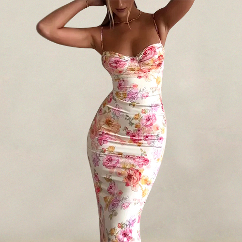 Custom Floral Long Dress Women's Clothing Summer Dress 2025 Casual Dresses Women Sexy