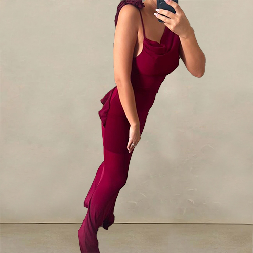 Sexy Summer Long Dress Women's Sleeveless Backless Dress Fashionable Party Evening Dress