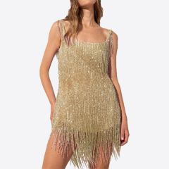 Ecoparty 1920s Art Deco Fringed Sequin Dress Flapper Gatsby Costume Dress for Women