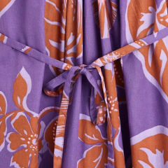 Ladies New Fashion Ruffles Neck Sleeveless Allover Printed Tiered Maxi Long Dress for Women