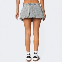 2025 New Denim Bubble Mini Skirt