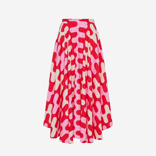 2025 Women's Spring /summer New Fashion Skirt Casual Print Bohemia Female Mid-length Skirts