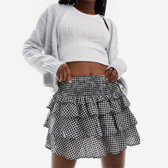 2025 New Mini Skirt In Black Gingham