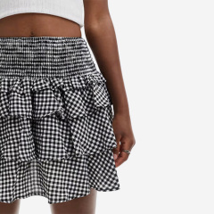 2025 New Mini Skirt In Black Gingham