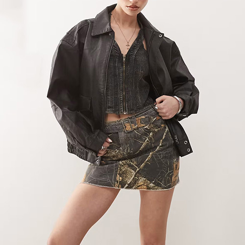 Custom 2025 Women New Belt Skirt In Black