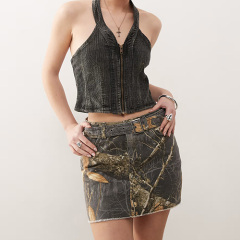 Custom 2025 Women New Belt Skirt In Black