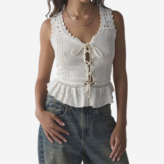 Custom New Kimchi Blue Lace-Up Sweater Vest