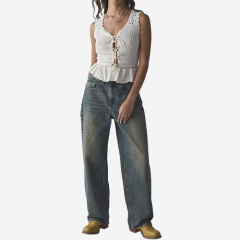 Custom New Kimchi Blue Lace-Up Sweater Vest