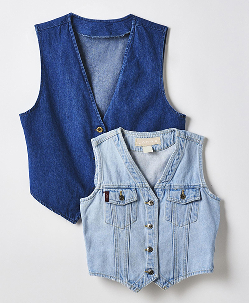 European and American 2025 Spring New Women's Sleeveless Single-Breasted V-neck Top Denim Washed Vest