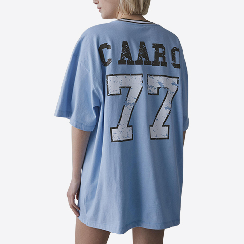 Custom 2025 New Women's Oversized V-Neck Jersey Tee