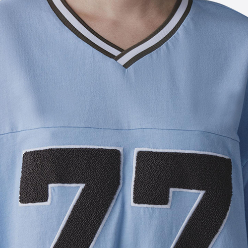 Custom 2025 New Women's Oversized V-Neck Jersey Tee