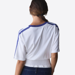 Women's Summer Crew-Neck Letter Print Short Sleeve Loose T-Shirt ,Ruched Football Sport Shirts