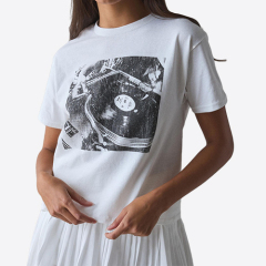 Custom Vinyl Record Pop Art Graphic Slim Tee