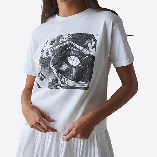 Custom Vinyl Record Pop Art Graphic Slim Tee