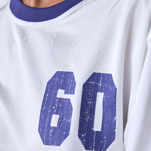 Women's Summer Crew-Neck Letter Print Short Sleeve Loose T-Shirt ,Ruched Football Sport Shirts