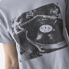 Custom Vinyl Record Pop Art Graphic Slim Tee