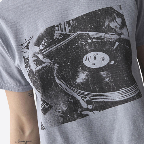 Custom Vinyl Record Pop Art Graphic Slim Tee