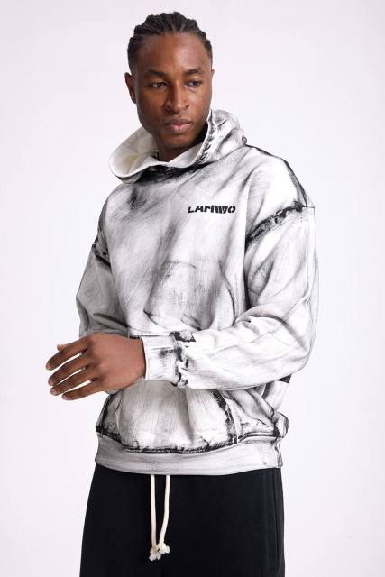 Custom Men's Oversized Vintage Cropped Hoodie