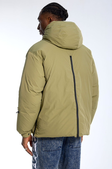 Unisex custom zip-up puffer jacket, winter warm coat