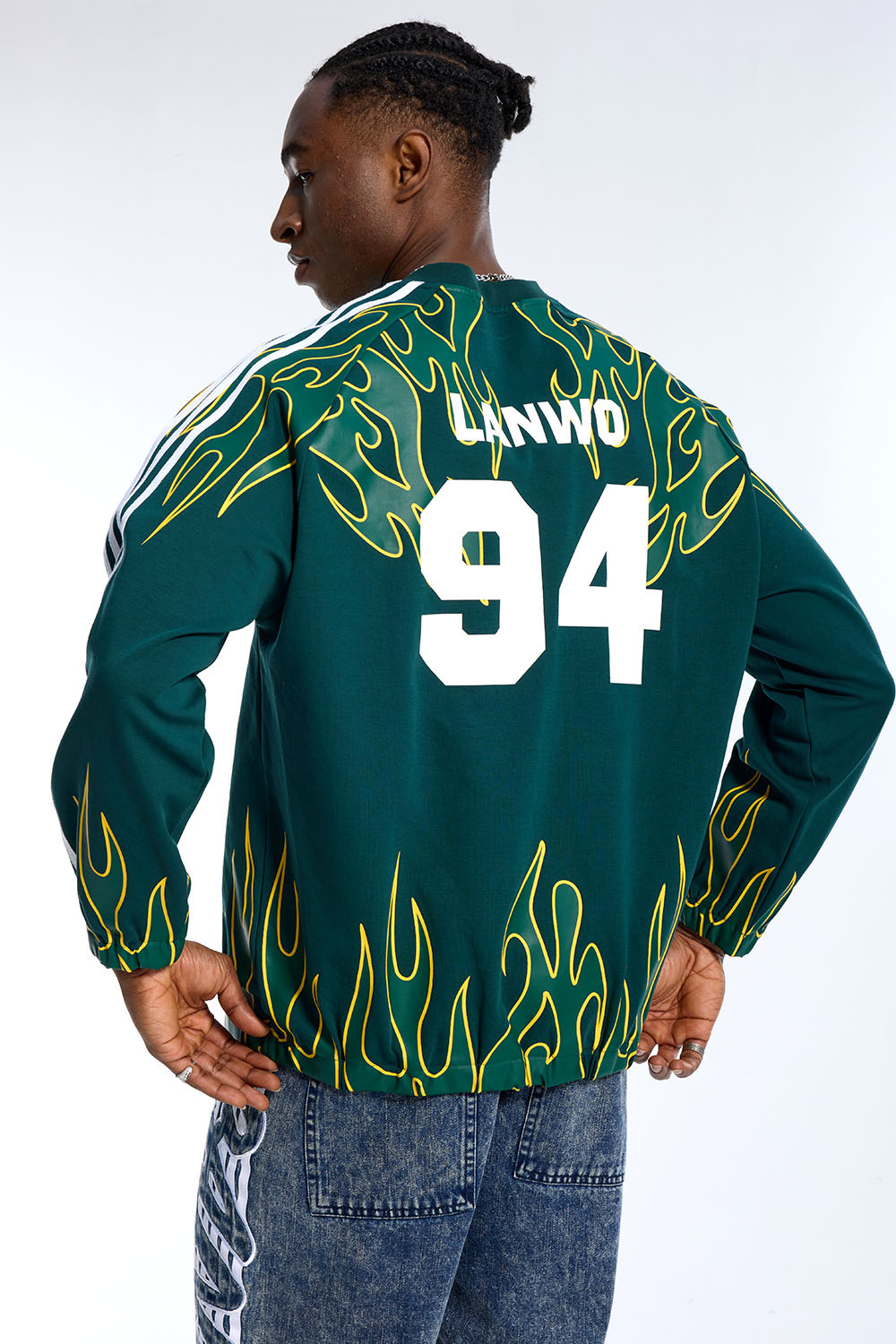Wholesale custom streetwear cropped oversized vintage loose fit football jerseys