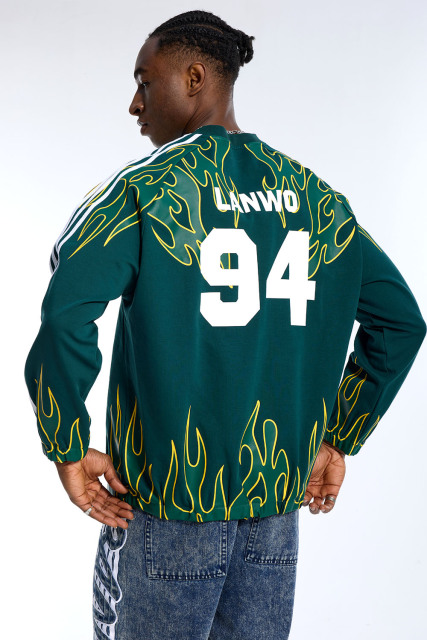 Wholesale custom streetwear cropped oversized vintage loose fit football jerseys