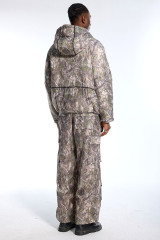 Custom Streetwear Camo 2 Piece Set - Hooded Puffer Jacket & Wide Leg Cargo Pants