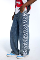 Custom high-quality men's genuine brand mid-rise jeans