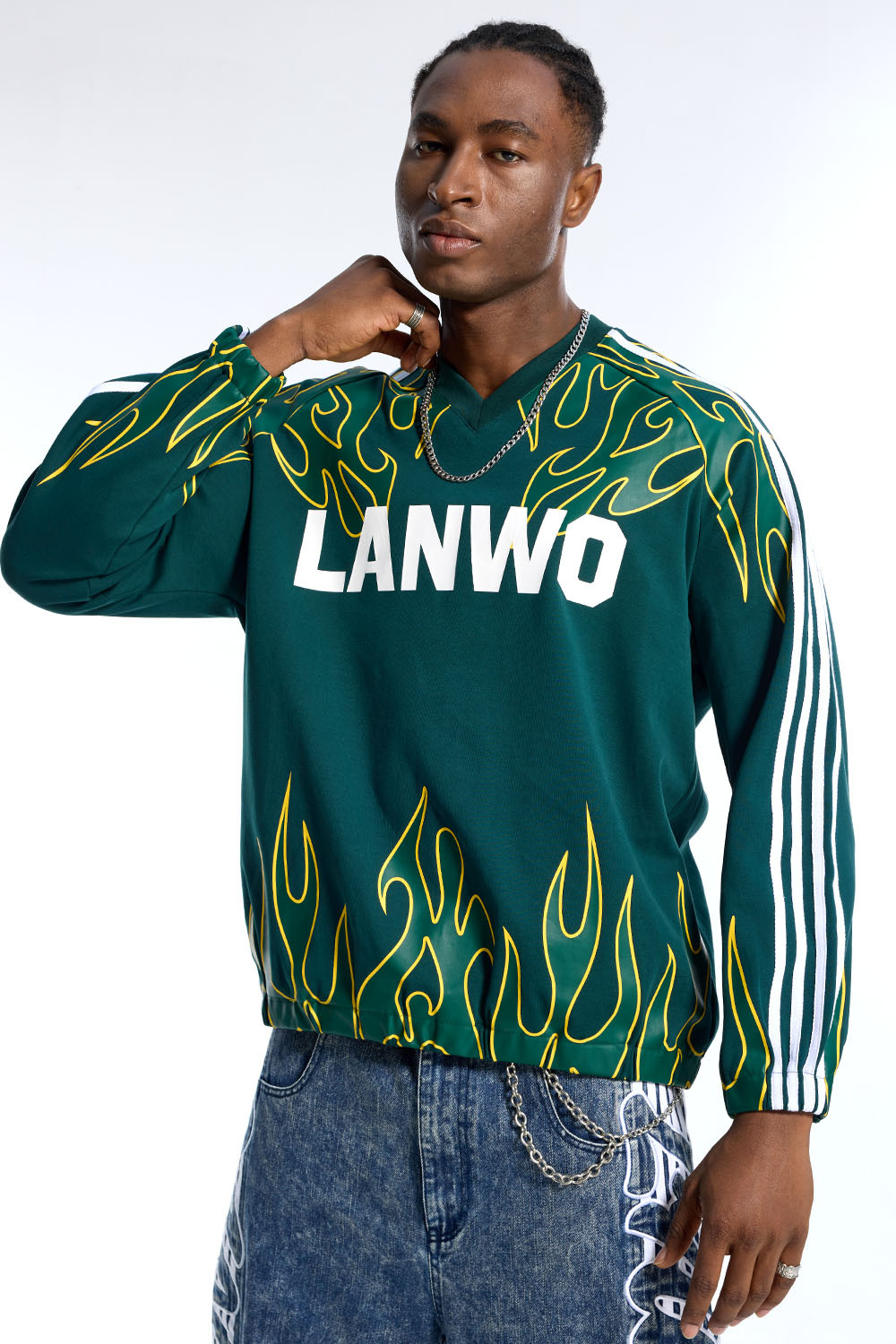 Wholesale custom streetwear cropped oversized vintage loose fit football jerseys