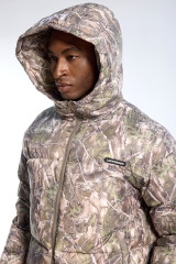 Custom Oversized Camouflage Puffer Jacket - Tree Branch Print Patch High Street Outerwear