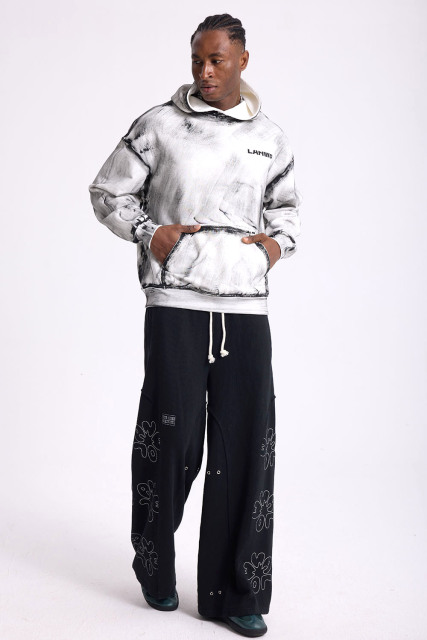 Custom Men's Oversized Vintage Cropped Hoodie