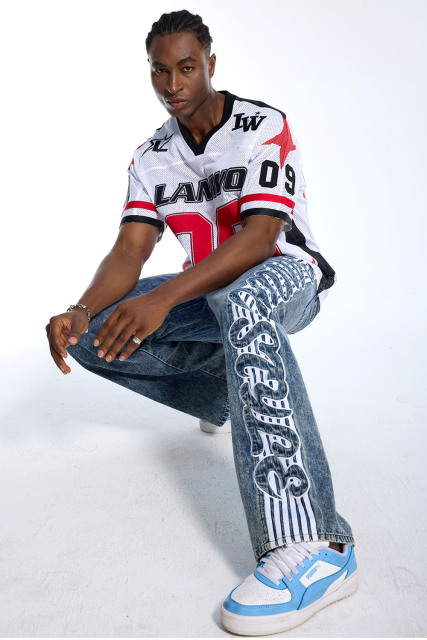 Oversized Vintage Loose Fit Football Jersey