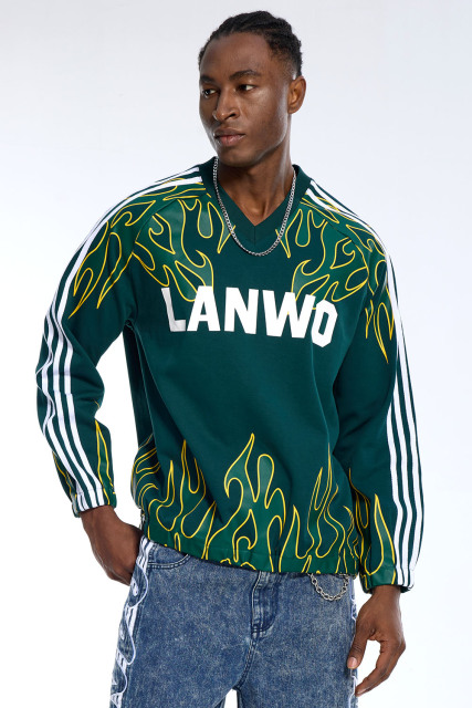 Wholesale custom streetwear cropped oversized vintage loose fit football jerseys