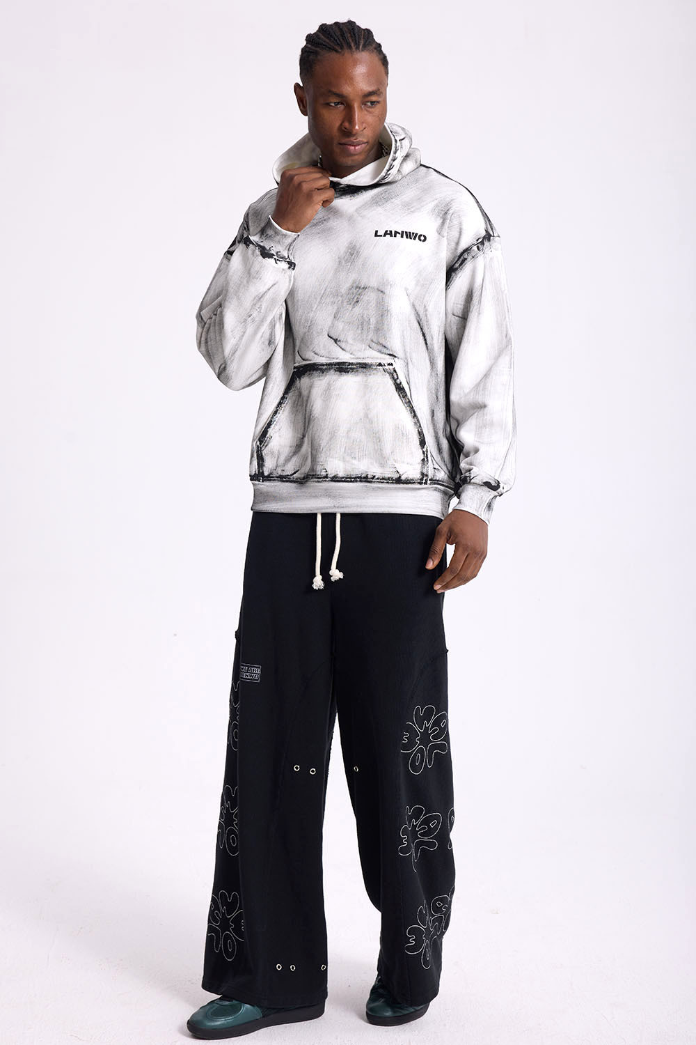 Custom Men's Oversized Vintage Cropped Hoodie