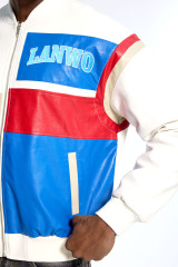 Custom Streetwear Color Block Bomber - Star & "09" Embroidery Casual Jacket