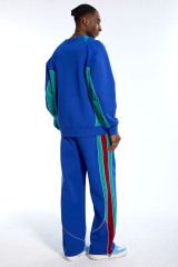 Custom Oversized Track Suit - Retro Stripe & Patch Detail High Street Set