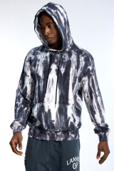 Custom Oversized Tie-Dye Hoodie - Marble Wash & Drawstring Detail High Street Sweatshirt