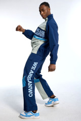 Custom Oversized Track Suit - Retro Color Block & Reflective Detail High Street Set