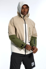 Custom Oversized Technical Jacket - Patchwork & Hooded Detail High Street Coat