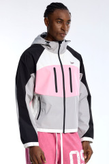Custom Oversized Color Block Windbreaker - Zip Pocket & Hooded Detail High Street Coat