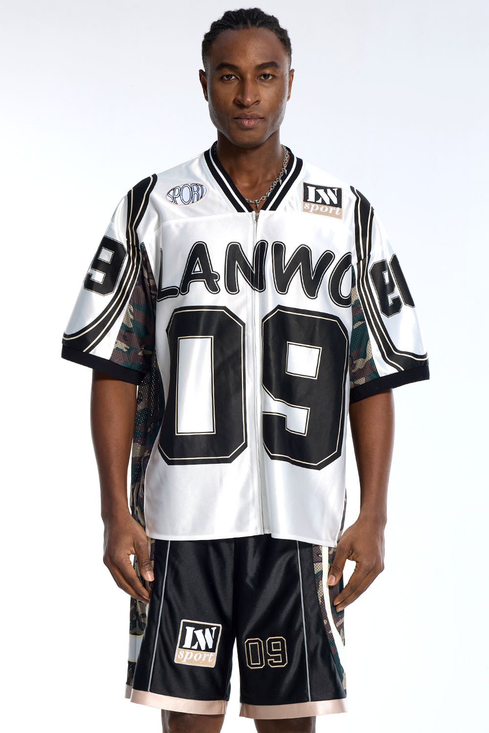 Custom Oversized Football Jersey Set - Camo & Number Detail High Street Set