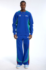 Custom Oversized Track Suit - Retro Stripe & Patch Detail High Street Set