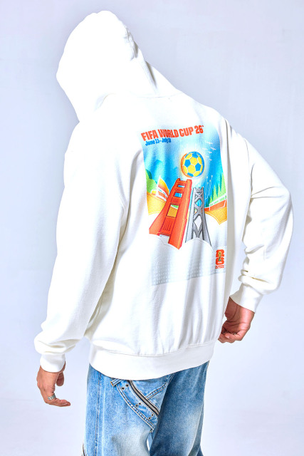 OEM Custom Logo White Oversized 2026 FIFA World Cup Hoodie - San Francisco Bay Area Streetwear Pullover