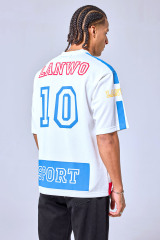 OEM Custom Logo 1994 Retro Lanwo Sport Mesh Jersey - Oversized Streetwear Football Style T-Shirt