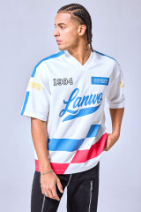 OEM Custom Logo 1994 Retro Lanwo Sport Mesh Jersey - Oversized Streetwear Football Style T-Shirt