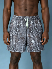 Custom Grey Realtree Camo Shorts - LW&SUNKUN Men's Tree Print Streetwear Casual Sweat Shorts OEM/ODM Wholesale