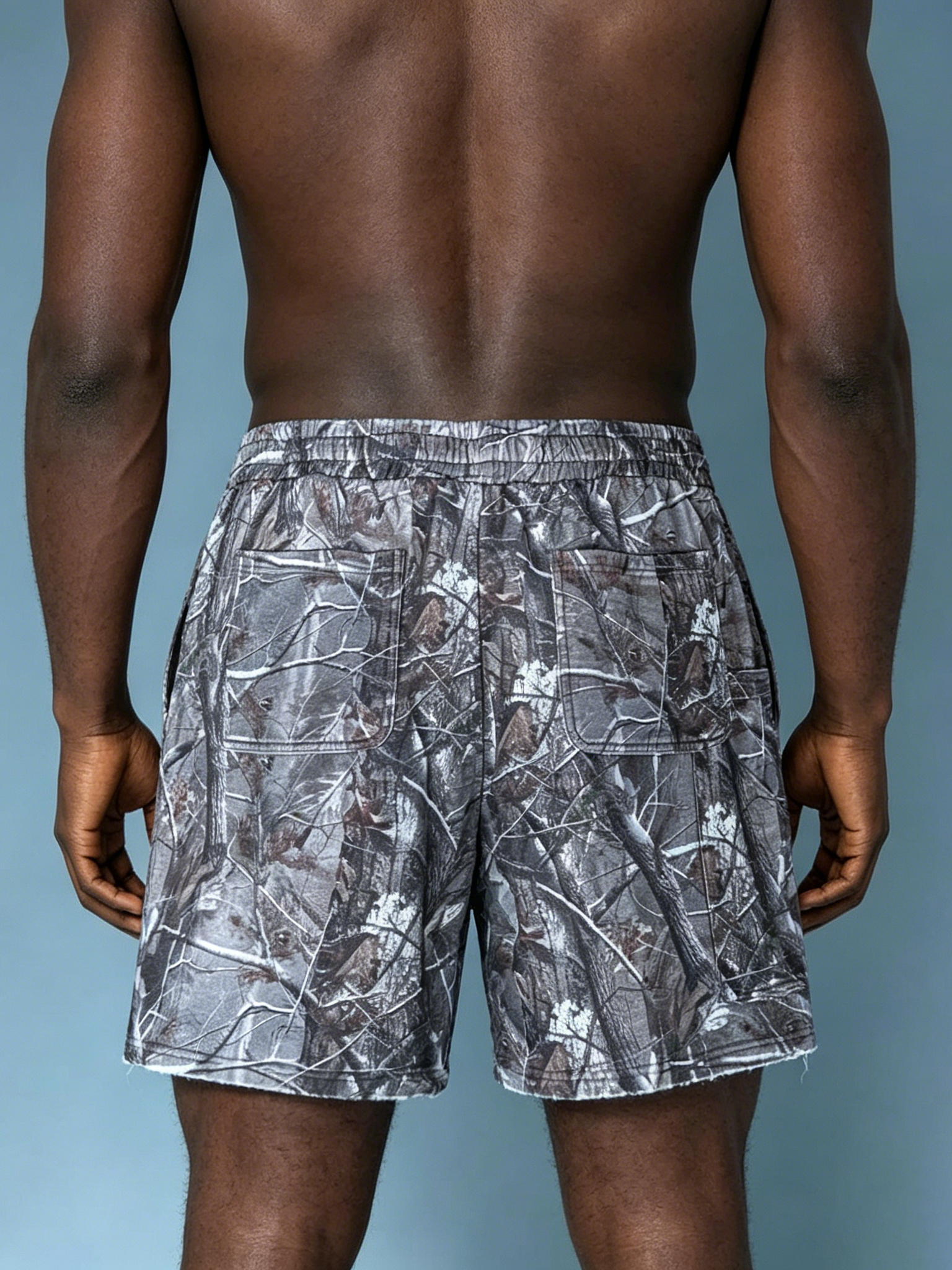 Custom Grey Realtree Camo Shorts - LW&SUNKUN Men's Tree Print Streetwear Casual Sweat Shorts OEM/ODM Wholesale