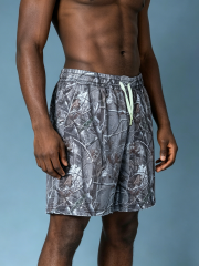 Custom Grey Realtree Camo Shorts - LW&SUNKUN Men's Tree Print Streetwear Casual Sweat Shorts OEM/ODM Wholesale