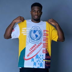 Custom Patchwork Color Block Graphic T-Shirt - LW&SUNKUN Streetwear OEM/ODM Wholesale Tee