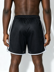 Custom Black & White Star Mesh Basketball Shorts - LW&SUNKUN Men's 09 Number Streetwear Athletic Shorts OEM/ODM Wholesale