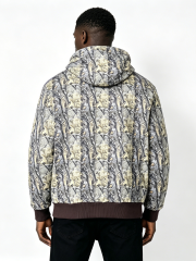Custom Realtree Camo Patchwork Zip-Up Hoodie - LW&SUNKUN Men's Graffiti Patches Streetwear Hoodie OEM/ODM Wholesale